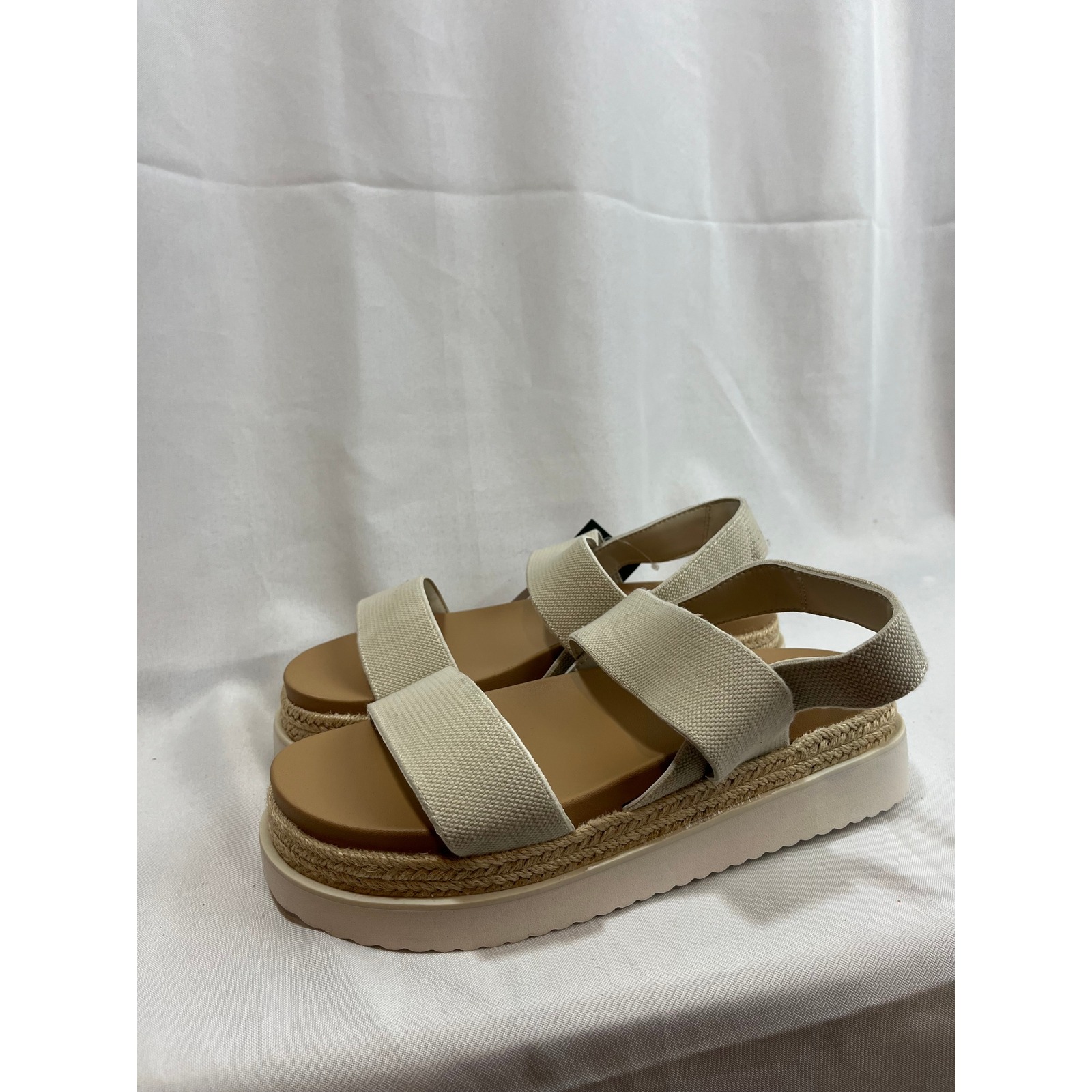Wild Fable Cream Flatform Espadrille Slingback Sandals Womens 9.5 Nwt